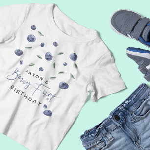 'Berry First' Blueberry 1st Birthday Baby T-Shirt