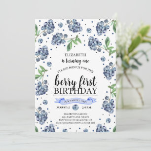 Berry First Blueberry Invitation