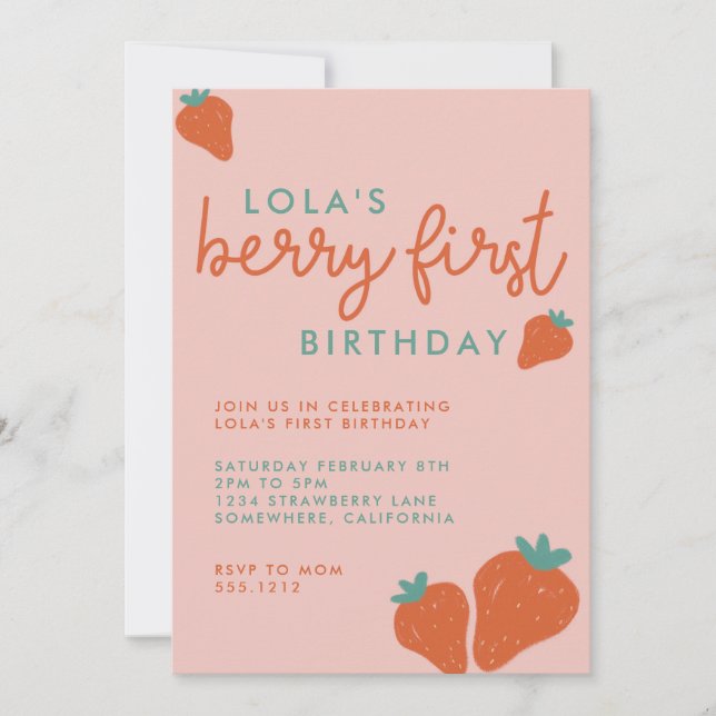 BERRY FIRST INVITE (Front)