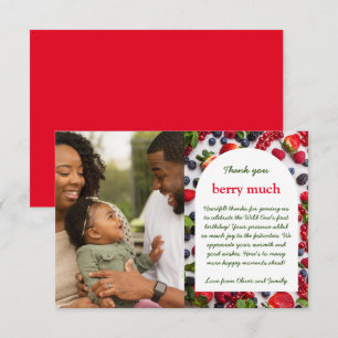 Berry first photo thank you card