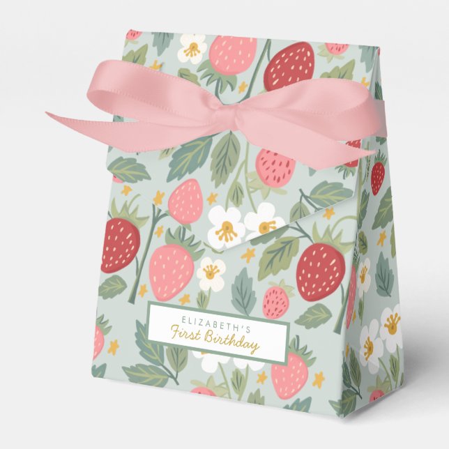 Berry first Strawberry Favour Box (Front Side)