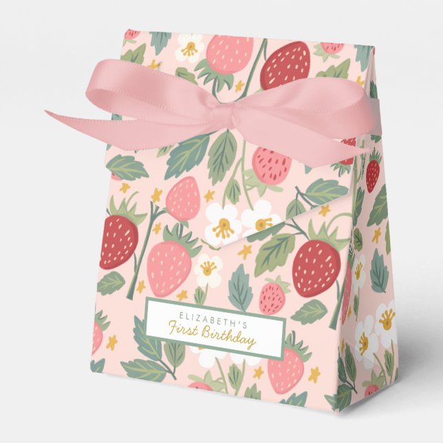 Berry first Strawberry Favour Box (Front Side)