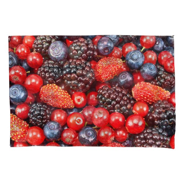 Berry-Fresh Background Mosaic Pillowcase (Front)