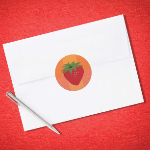 Berry Fruit Strawberry Classic Round Sticker