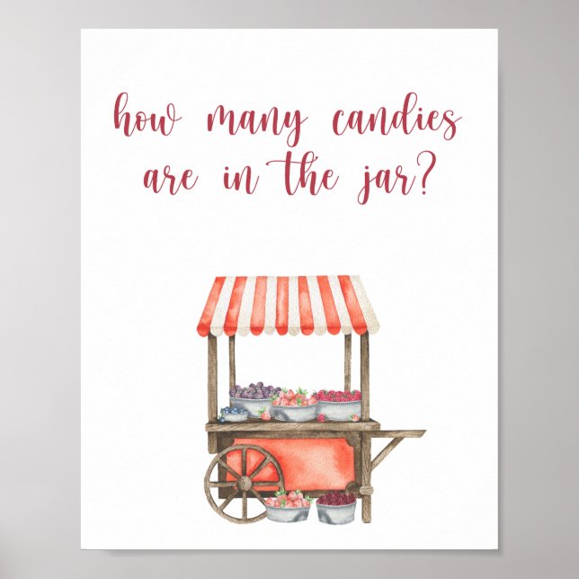 Berry - guess how many candies Poster (Front)