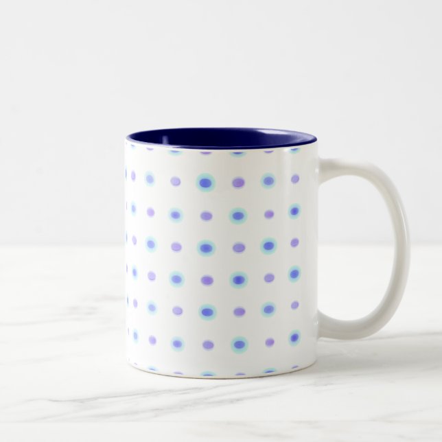 Berry Hand Made Polka Dance Two-Tone Coffee Mug (Right)