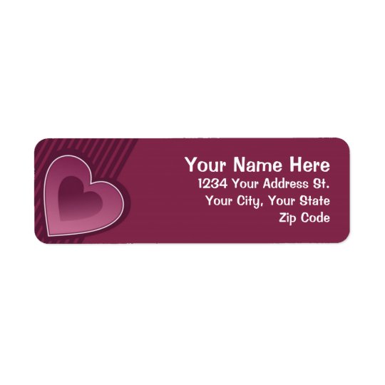 Berry Hearts Return Address Label