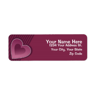 Berry Hearts Return Address Label