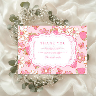 Berry in Bloom Bridal Shower Thank You Card