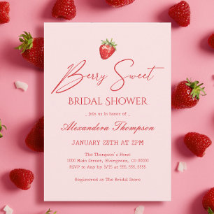 Berry In Love, Berry Sweet Bridal Shower  Invitation