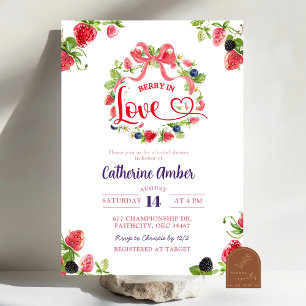 Berry in love Bridal Shower Invitation