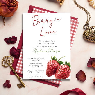 Berry In Love Bridal Shower Invitation Template