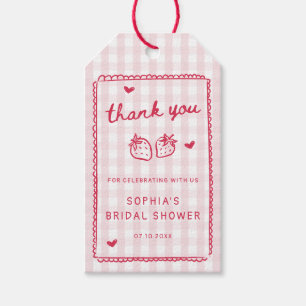 Berry in Love Strawberry Bridal Shower Gift Tags