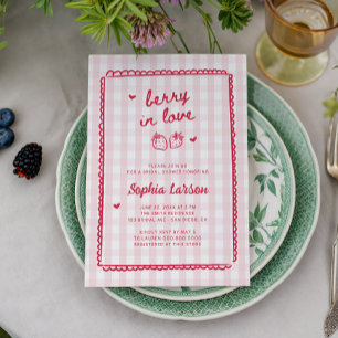 Berry in Love Strawberry Bridal Shower Invitation