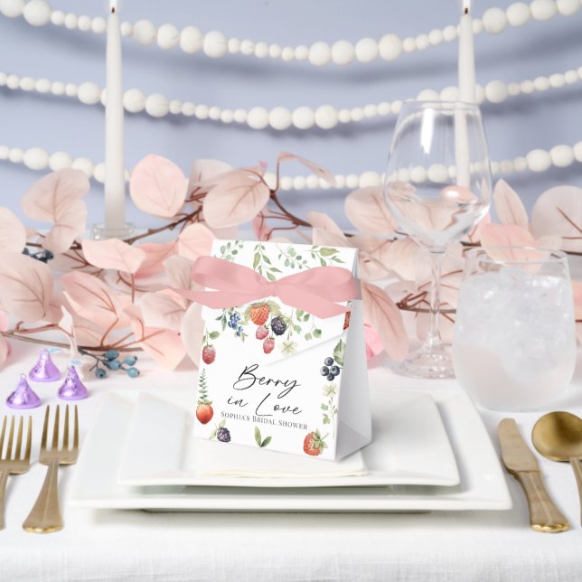 Berry in Love Watercolor Berries Bridal Shower Favour Box (Wedding)