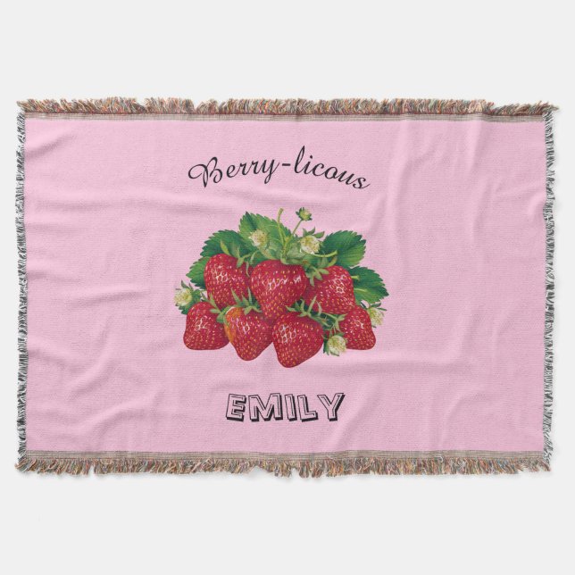 Berry-licous Throw Blanket (Front)
