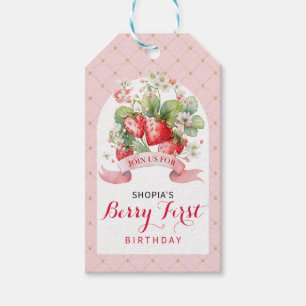 Berry Lovely First Birthday Party  Gift Tags