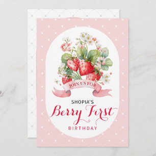 Berry Lovely First Birthday Party Invitation