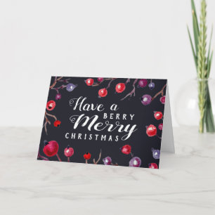 Berry Merry Christmas Greeting Card