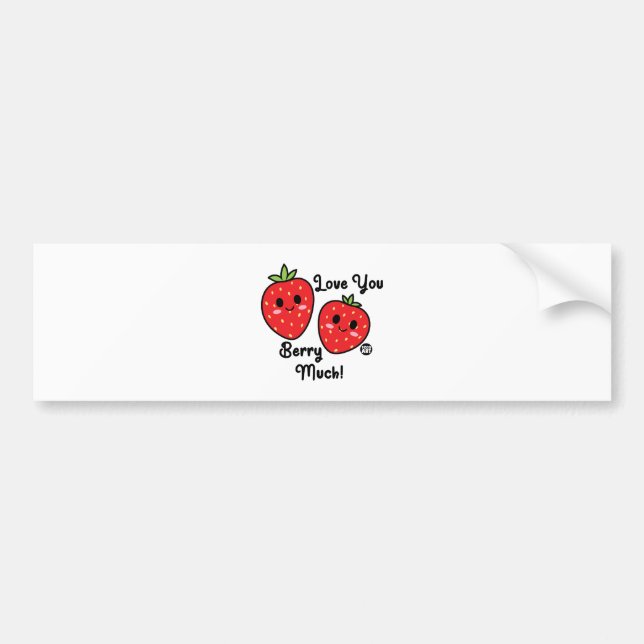 berry much bumper sticker (Front)