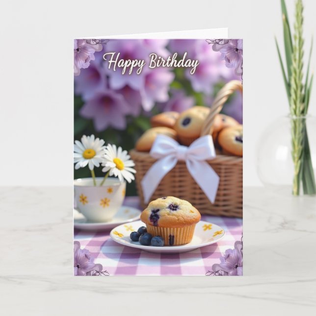 Berry Muffin Birthday Card (Front)