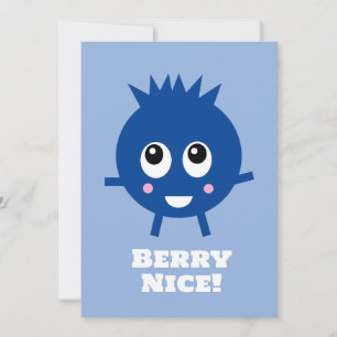 "Berry Nice" Blueberry Congratulations Card