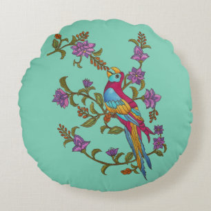Berry Parrot Round Cushion