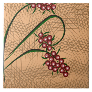 Berry Pattern Ceramic Tile