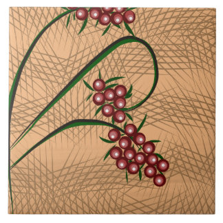 Berry Pattern Ceramic Tile