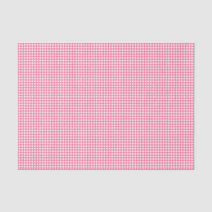 Berry Pink Coloured Gingham Check Pattern Tissue Paper