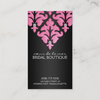 Berry Pink Diamond Damask Appointment Cards