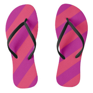 Berry & Pink Fruit Stripe Any Size Custom Thongs