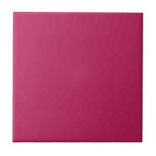 Berry Pink Personalised Trend Colour Background Ceramic Tile