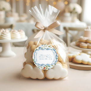 Berry Pretty Blush Bridal Shower Classic Round Sticker