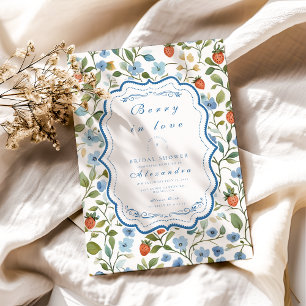Berry Pretty Blush Bridal Shower Invitation