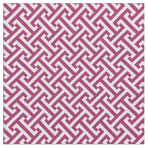 Berry Purple Greek Key Pattern Fabric