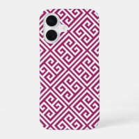Berry Purple Greek Key Pattern