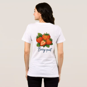 Berry Quiet Cute Strawberry Pun Funny Fruit Tri-Blend Shirt