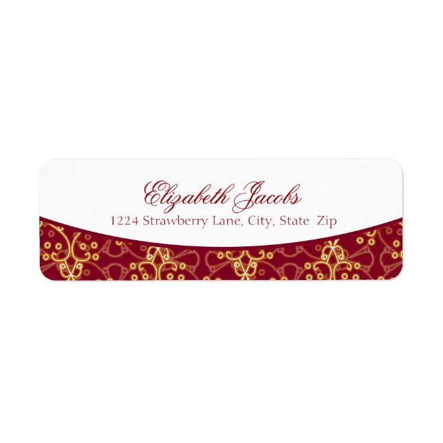 Berry Red Cluster Return Address Labels (Front)
