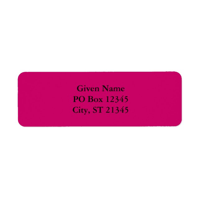 Berry Red Violet Return Address Label (Front)