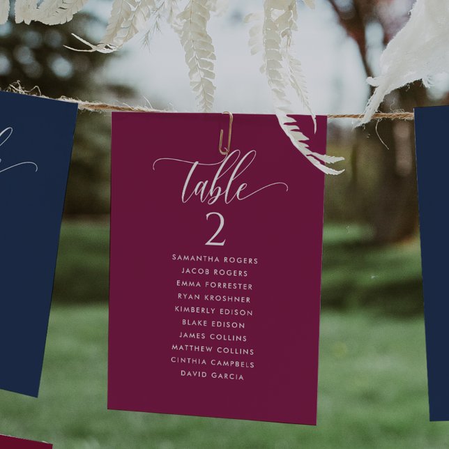 Berry, Seating Plan Cards with Guest Names (Creator Uploaded)