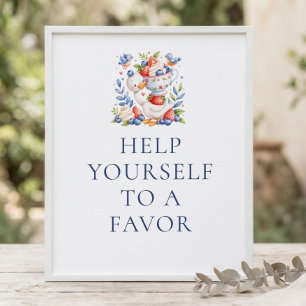 Berry Silly Goose Berries Favour Sign Baby Shower