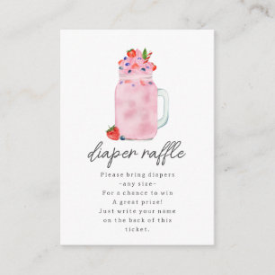 Berry Smoothie Baby Shower Diaper Raffle Enclosure Card