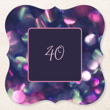 Berry Sparkle Customisable Paper Coaster