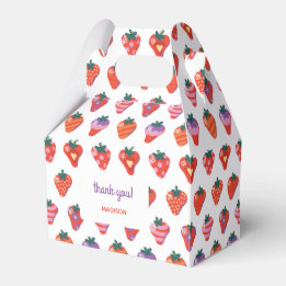 Berry Special Strawberry Birthday - White Favour Box
