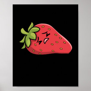 Berry Stressed! Funny Mental Health Starwberry Sti Poster