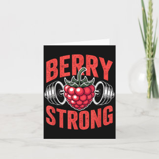 Berry strong vegetarian veganism funny vegan card