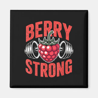 Berry strong vegetarian veganism funny vegan magnet