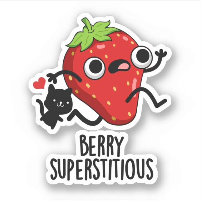 Berry Superstitious Funny Fruit Pun  (Front)
