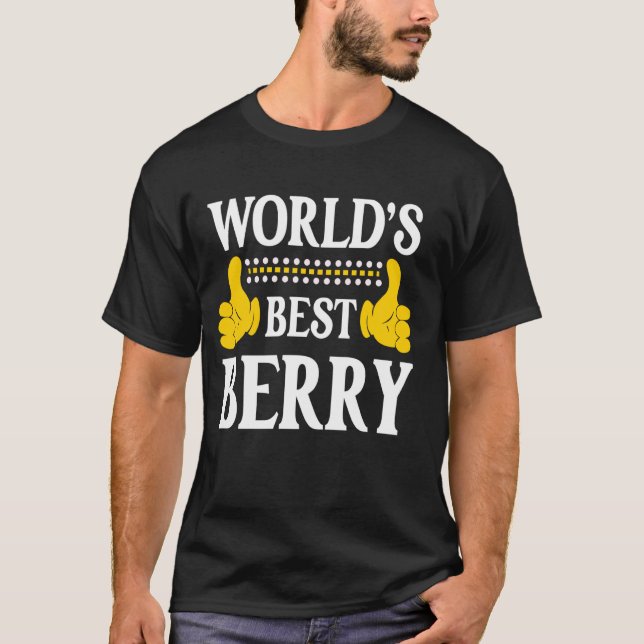 Berry Surname Funny Team Family Last Name World's  T-Shirt (Front)